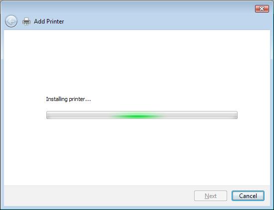 7. The printer drivers are