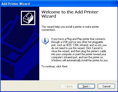Now you can start to print from your computer to the print server. Windows XP 1.