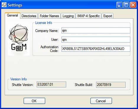 IMAP Extractor Configuration The IMAP Extractor can be configured by launching the ShutIMAPMailEx.exe and choosing Configuration from the menu.