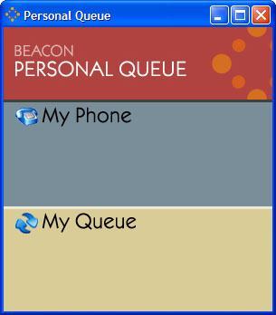 Radianta Beacon Office Page 30 At this point you will have launched the Personal Queue application.