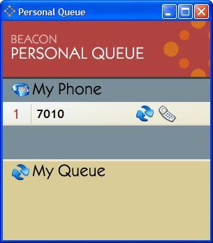 The area described as My Queue provides information about callers who are currently in your personal queue.