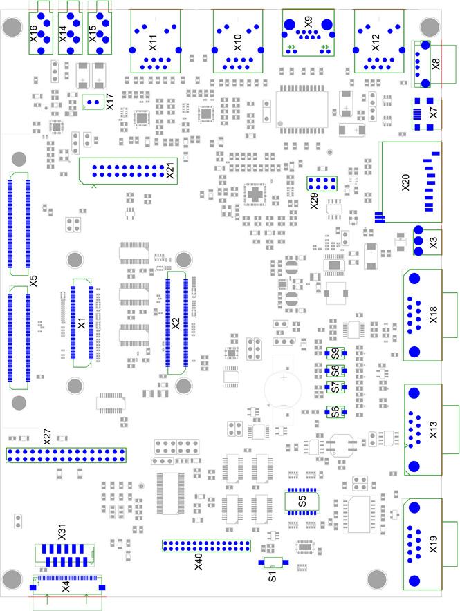 17.3 Overview of the phycore Carrier Board Peripherals Figure 18: phycore-am335x Carrier Board