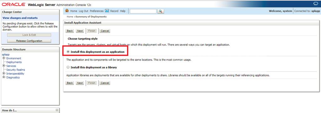 Figure 6: Deployment Option 10. You will see Optional Settings page.