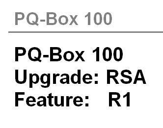 9093 Note: serial number required PQ-Box 100 Upgrade Ripple control analysis (R0) to (R1) Order code: 900.