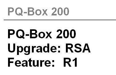 PQ-Box 200 Upgrade Ripple control analyses (R0) auf (R1) Order code: 900.