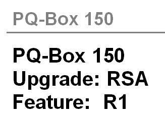 PQ-Box 150 Upgrade 2 bis 9 khz (B0) auf (B1) Order code: 900.9391 Note: serial number required PQ-Box 150 Upgrade Ripple control analysis (R0) auf (R1) Order code: 900.