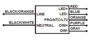 WIRING DIAGRAM Note 1: Maximum suggested remote mounting distance is 16 feet. For additional information on further distances and EMI compliance reference application note LED126.