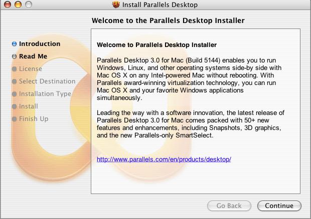 Installing Parallels Desktop 25 1 In the Introduction window, click Continue.