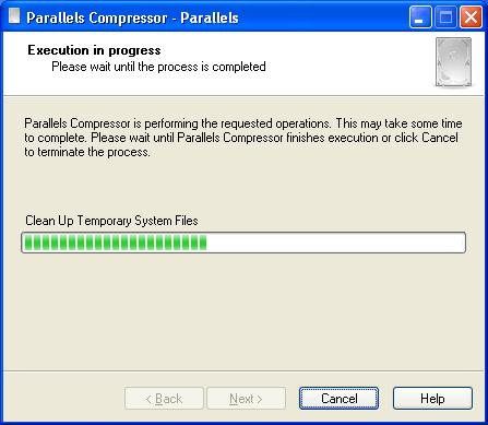 Using Parallels Compressor 255 To run Compressor: in automatic mode, don't do anything, just wait until the timeout expires.