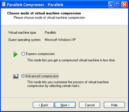 Using Parallels Compressor 259 If you choose Advanced compression, you will be able to select certain options of compression. 3 Select Logical Disk(s).