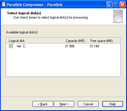 260 Parallels Desktop for Mac User Guide Use check boxes to select one or more disks. Click Next. If you selected Express compression in the Step 3, skip Step 4 and Step 5.