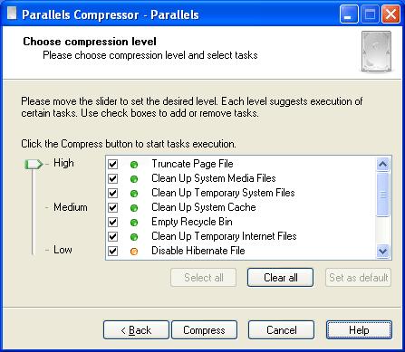 Using Parallels Compressor 261 If you cleared the check box for the Truncate page file option, the wizard skips Step 5 and Step 6. 5 Preparing to restart.