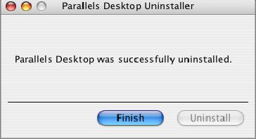 4 The Uninstaller removes Parallels