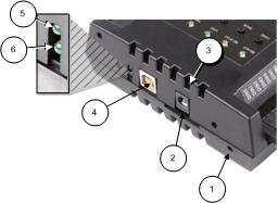 Screw terminals and LEDs The components indicated by are identified in Figure 3 