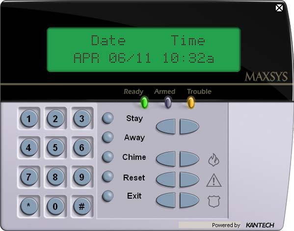The same functionalities of a physical keypad apply to the virtual keypad: Integration of Honeywell Galaxy Dimension Intrusion Panel NOTE: This feature is not available in North America.