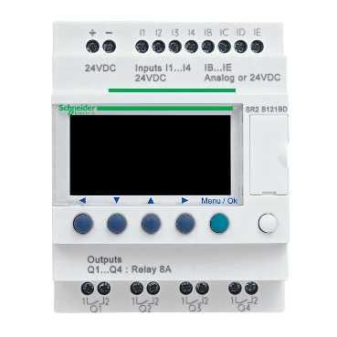 Characteristics compact smart relay Zelio Logic - 12 I O - 24 V AC - clock - display Main Commercial Status Range of product Product or component type Commercialised Zelio Logic Compact smart relay