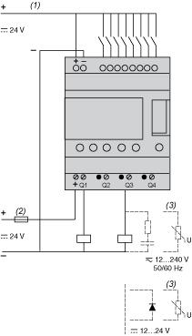 Connections and Schema Connection of Smart Relays on DC Supply (1) 1 A