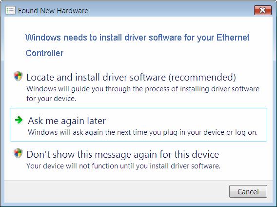 2.2 Software Installation Figure 2-2 Found New Hardware Wizard in Windows Vista The adapter s Setup Wizard will guide you through the installation procedures