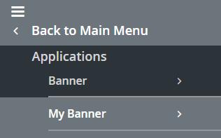 When finished, click the Save button at the bottom of the page 8. Log out and back into Banner. Click the Applications button in the global navigation menu. 9.