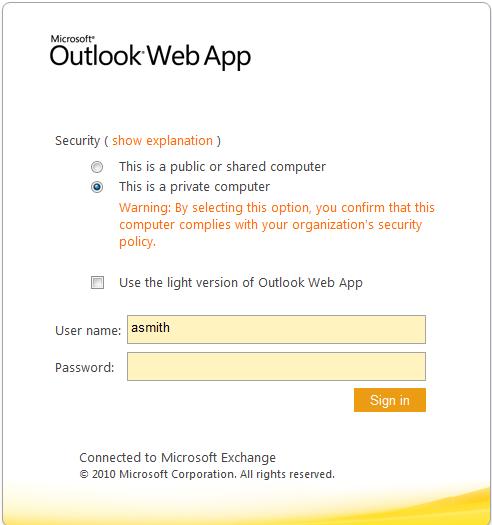 What is Outlook Web App 2010?