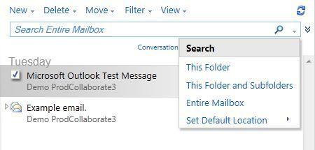 Search OWA How to Search You'll find a search window at the top of the list for E-mail, contacts or tasks.