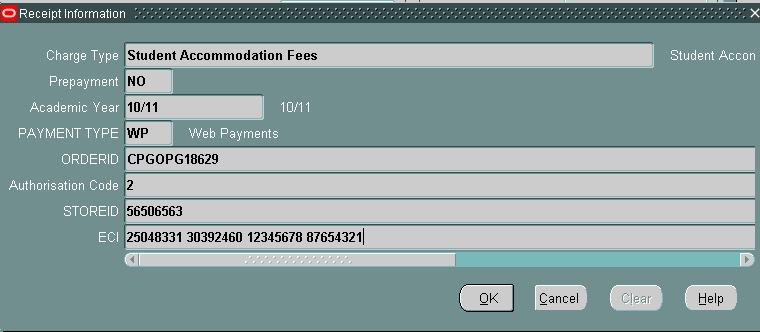 Note: If the customer is paying several invoices of the same type (e.g. all tuition fees), enter all the invoice numbers in a continuous string.