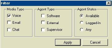 Using the Unified Agent Directory 3. Select View > Filter. The Filter dialog box is displayed.