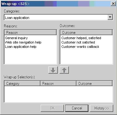 Wrapping Up Contacts Using the Wrap-up Dialog Box Most contact centers document the reason and outcome of customer contacts through the Wrap-up dialog box, like the one shown in the following