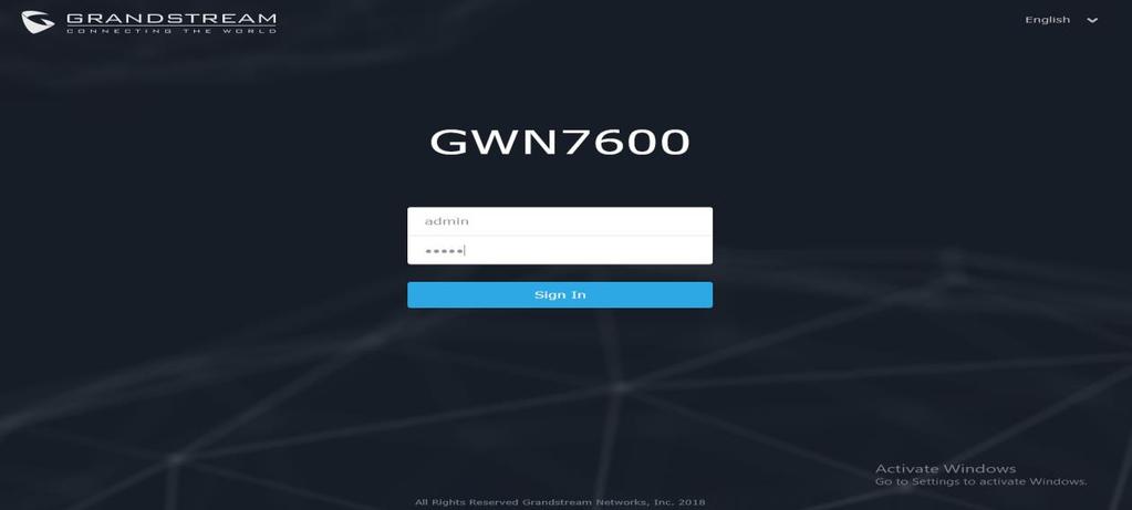 Access Web GUI The GWN7610/GWN7600/GWN7600LR embedded Web server responds to HTTPS GET/POST requests.