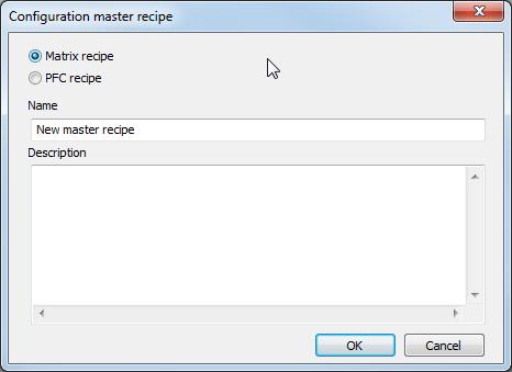 Configure and control in the Runtime Recipes are created and edited in Runtime. If a screen that contains recipes that have not been saved is closed, the user is asked if the recipes are to be saved.