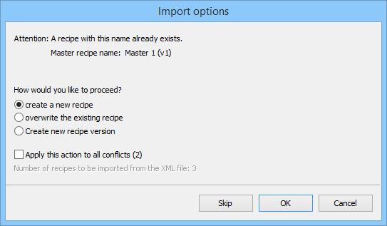 Configure and control in the Runtime recipe is opened in the recipe editor. 8.10.