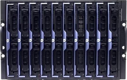 INFOBrief Dell PowerEdge 1855 Key Points The Dell PowerEdge 1855 can pack up to 43% more processor, memory and storage density into a 42U rack than traditional Dell 1U servers 5 while using up to 13%