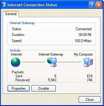 Figure 87 System Tray Icon 6 Double-click on the icon to display your current Internet connection status. Figure 88 Internet Connection Status 14.3.