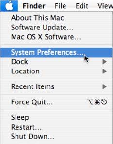 4 but can also apply to 10.3. 1 Click Apple > System Preferences.