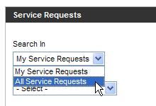 When looking up these tickets, All Service Requests option needs to be selected.