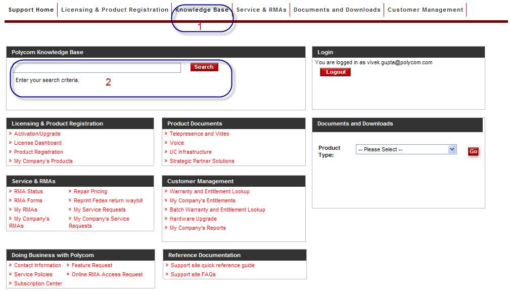 Accessing the Knowledge Base Knowledgebase can be accessed using one of the below two navigation:
