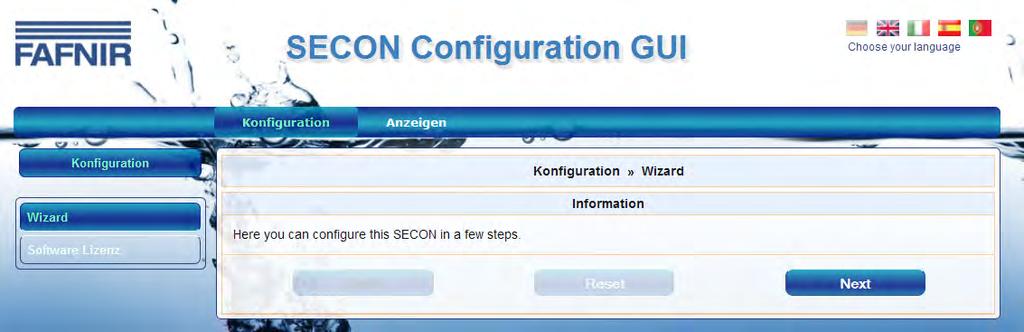 2.1.12 Configuration wizard With the web browser of a PC/laptop that is connected to the SECON, the following data can be configured via the "Configuration wizard": Station data (address, etc.