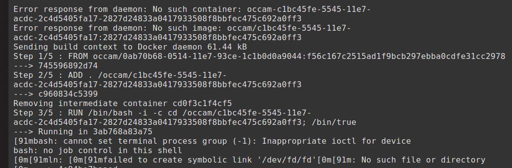 Docker is just a bit verbose when checking