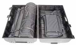 . 1 roll $ 65 Bags & Cases Each Banner Stand module is delivered in a cardboard box with an inner bag Transport option 1 Holds 5-sections (3+2) Ripple wall + 3 spotlights IS-5066 Hard case