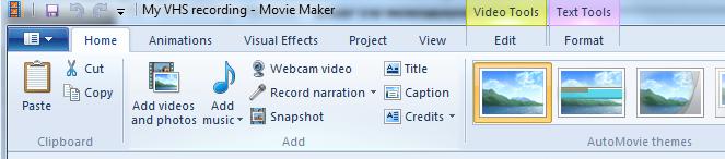 o These will get added to the timeline When you have video or photo files (or clips) in your Movie Maker project timeline, you can do these basic things: