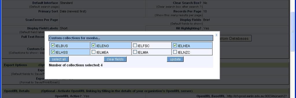 Setting an Informit Collections view Informit Collections metadata is accessible to all users, regardless of subscription status. These databases appear by default in the Database selection screen.