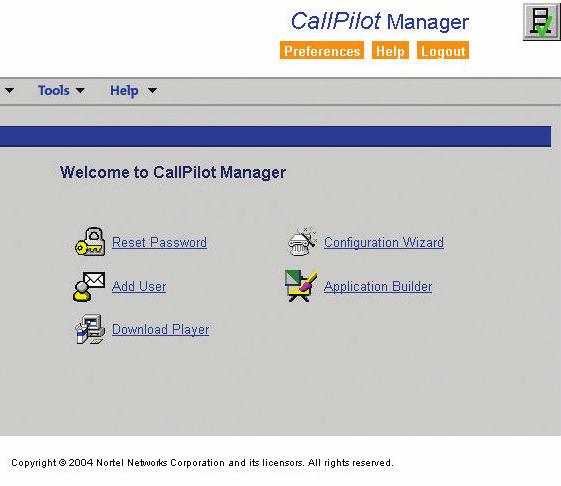 CallPilot Manager provides Web-based administration, reporting and configuration capabilities from any location.