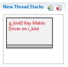 When the Key Matrix Driver on r_kint is added to the thread stack as shown in the following figure, the configurator automatically adds any needed lower-level modules.