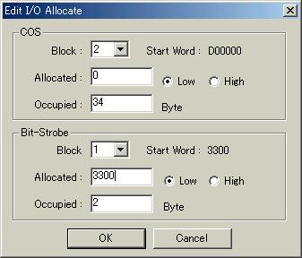 DeviceNet Connection Settings Appendix C Step 6: Master I/O Allocations 1. Select I/O Allocation (IN) to display the following screen. 2.