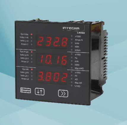 DIN Integra 1630 Series Multifunction Integra 1630 digital metering system provides high accuracy 0.