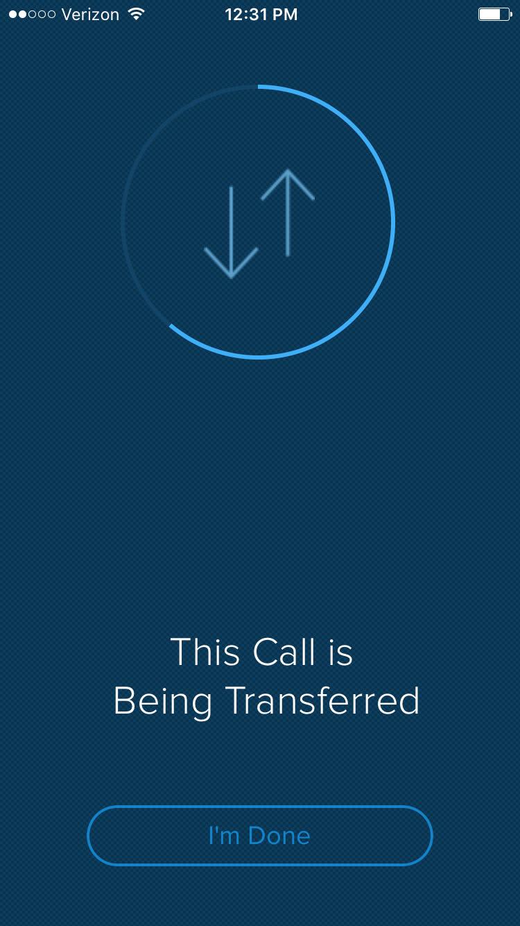 Tap Move/Transfer Call when you have an active Business VoiceEdge call. 2.