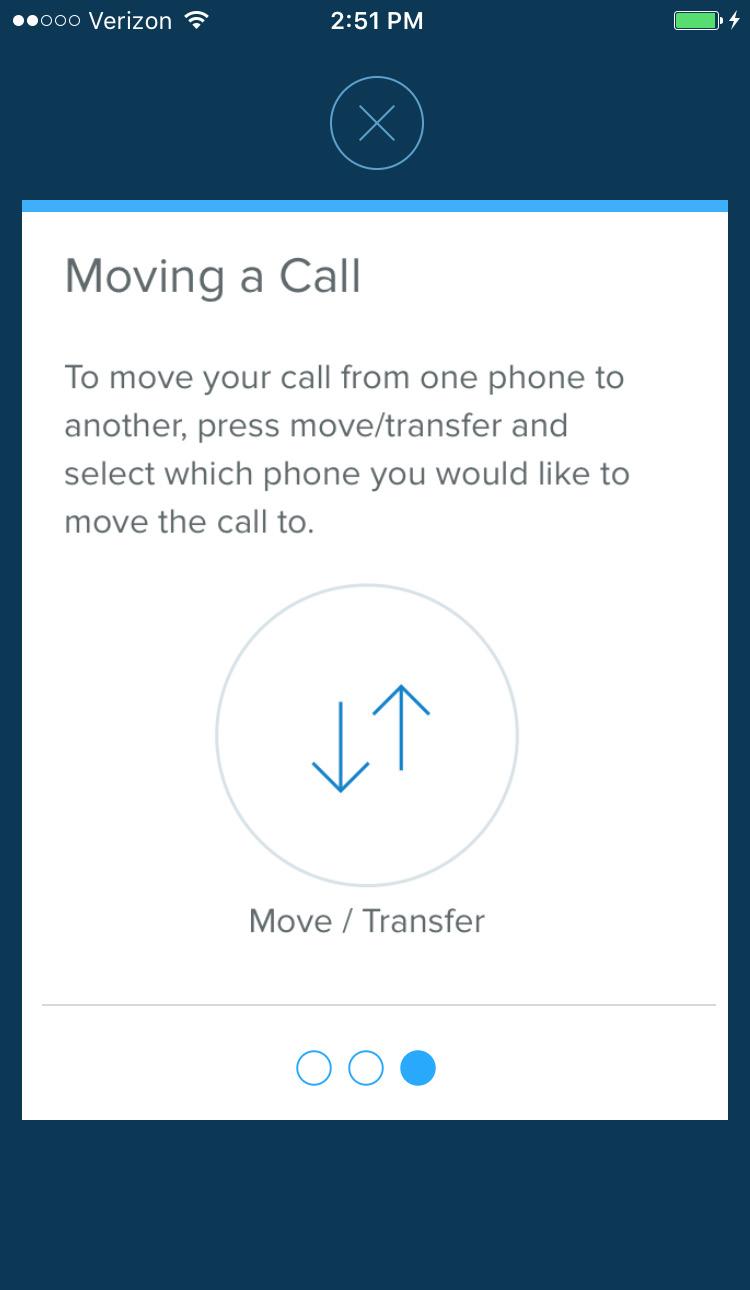Placed Call Move Call Screen COMCAST