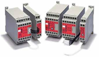 Safety Monitoring Relays/Force-guided Relays G9SA S354 Safety Relay Unit Four kinds of 45-mm wide units are available: A 3-pole model, a 5-pole model, and models with 3 poles and 2 OFF-delay poles,
