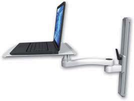 This mount can support laptop weights up to 20kg and measuring 330mm