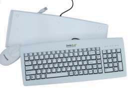 The diverse lines include keyboards with integrated touchpads and mouse buttons; compact mobile keyboards; and desktop mice available in both white and black.
